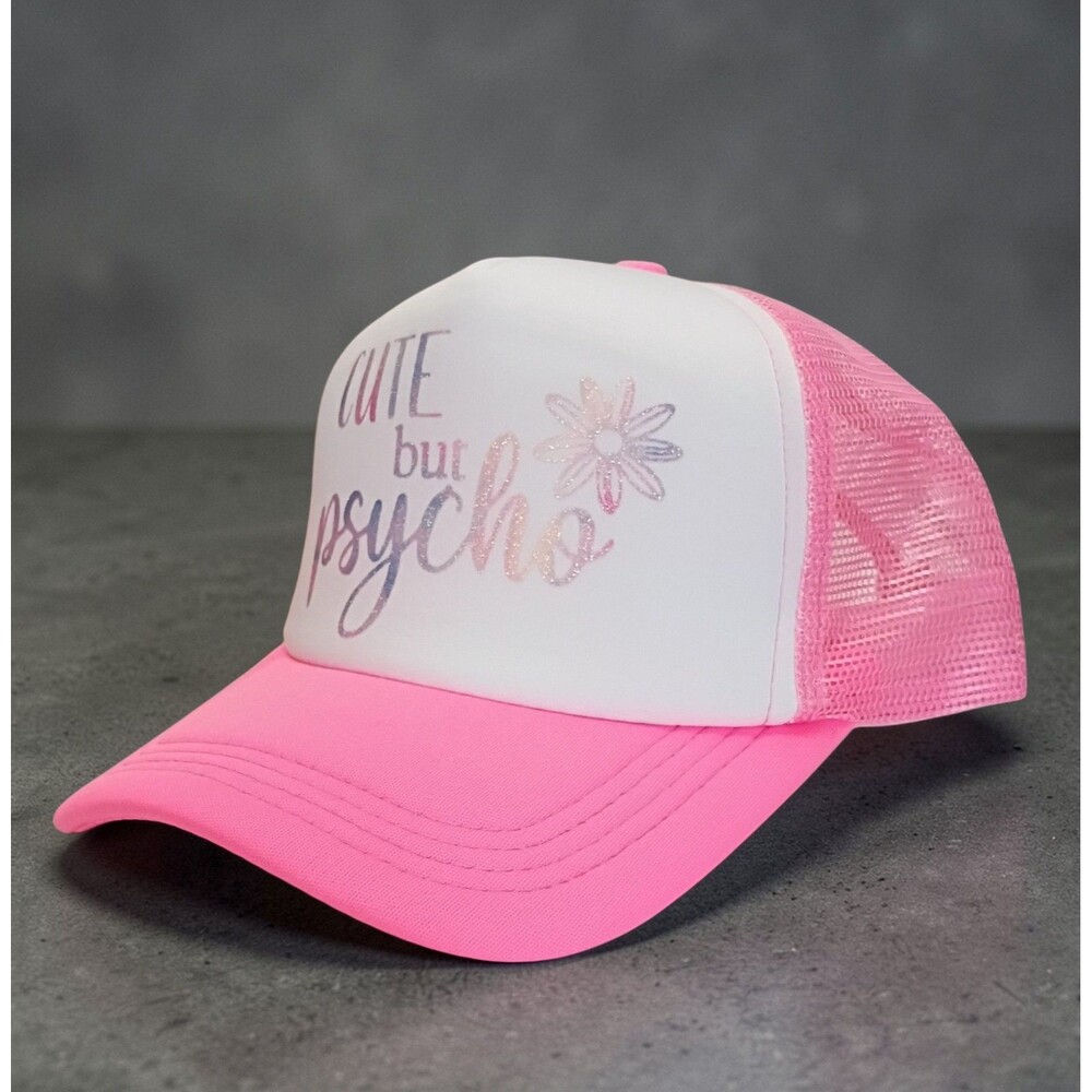 Cute but psycho pink trucker hat - Picture 2 of 2